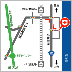 お車をご利用でみなと眼科までの地図